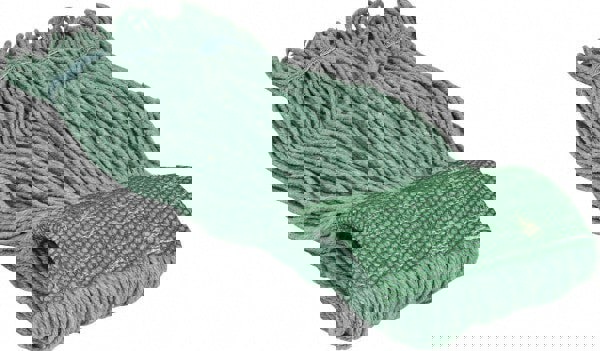 Wet Mop Loop: Clamp Jaw, Large, Green Mop, Blended Fiber