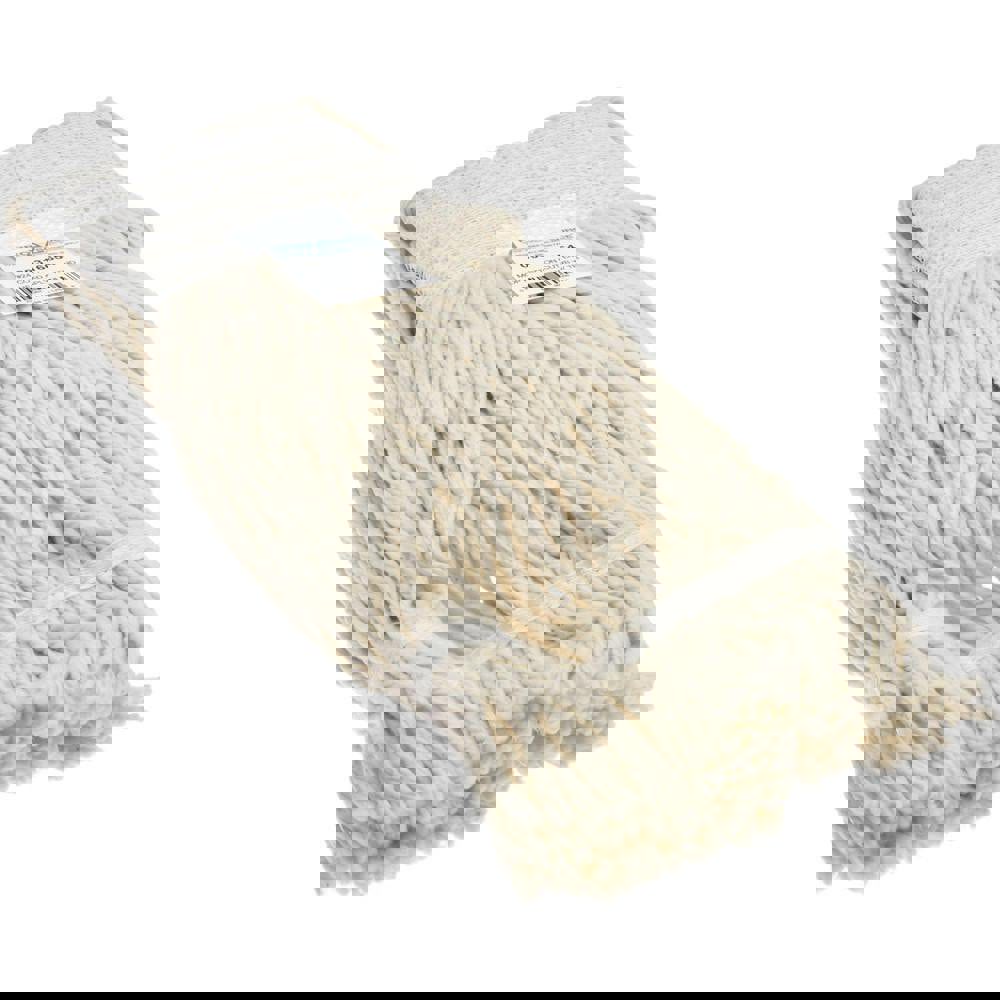 Wet Mop Cut: Clamp Jaw, Large, White Mop, Cotton