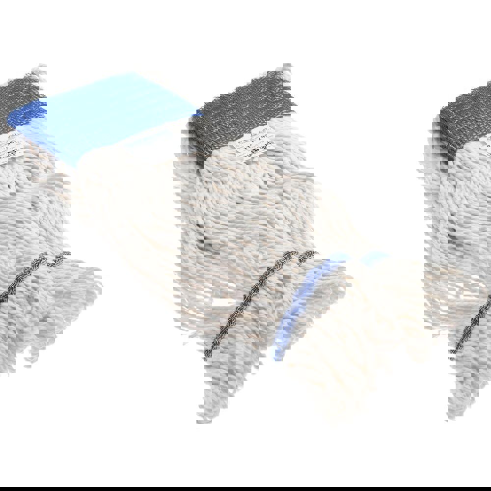 Wet Mop Loop: Clamp Jaw, Medium, White Mop, Cotton