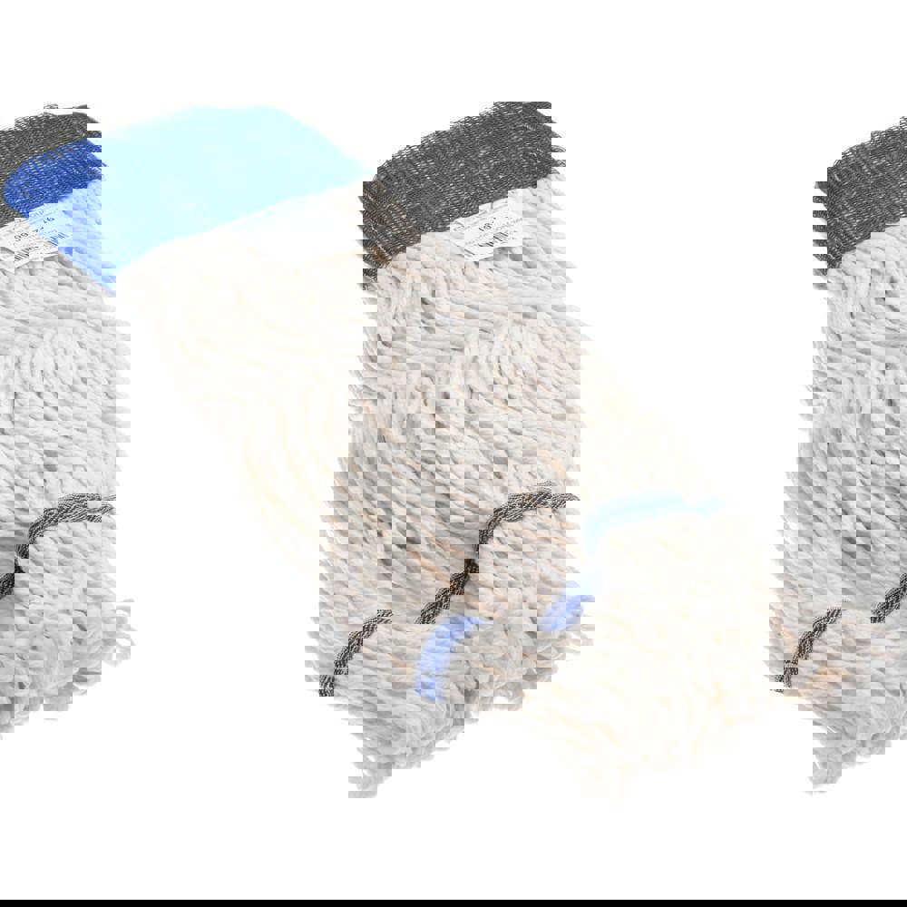 Wet Mop Loop: Clamp Jaw, Large, White Mop, Cotton