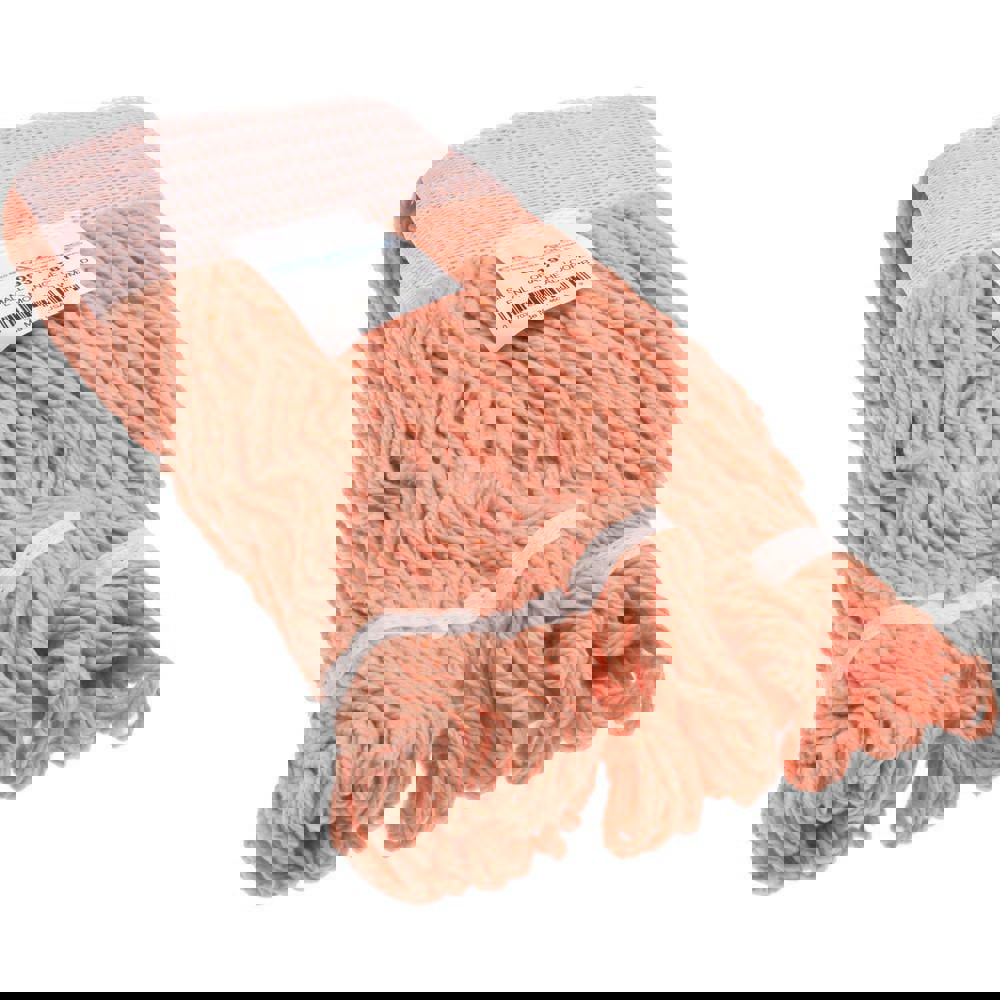 Wet Mop Loop: Clamp Jaw, Small, Orange Mop, Rayon