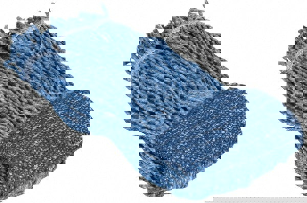 Wet Mop Loop: Clamp Jaw, Medium, Blue Mop, Blended Fiber