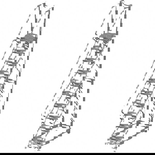 Steel Rolling Ladder: 9 Step
