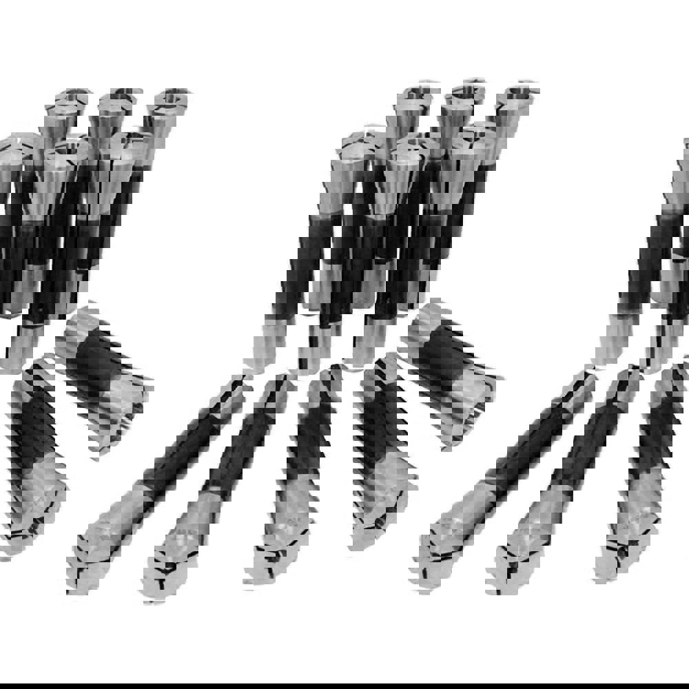 Collet Sets; Collet System: R8 ; Collet Series: R8 ; Minimum Collet Capacity (Decimal Inch): 0.1250 ; Maximum Collet Capacity (Decimal Inch): 0.7500 ; Size Increments (Decimal Inch): 0.0625 ; Includes: 1/8