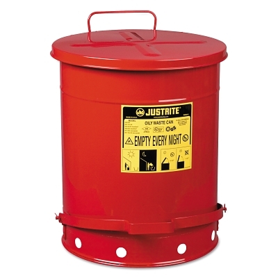 14 Gallon Capacity, Galvanized Steel Disposal Can