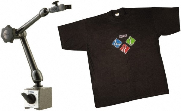 Indicator Positioner & Holder: 175 lb Pull, Fine Adjustment, Includes Base & T-Shirt