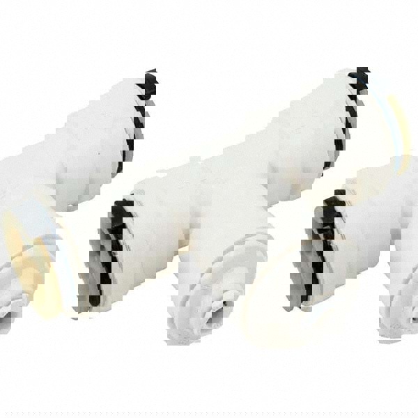 Push-to-Connect Tube Fitting: Reducing Tee Adapter, 1/2 x 1/2 x 1/4