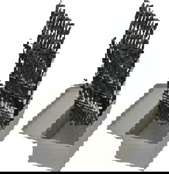 Drill Bit Set: Jobber Length Drill Bits, 29 Pc, 118 &deg;, High Speed Steel
