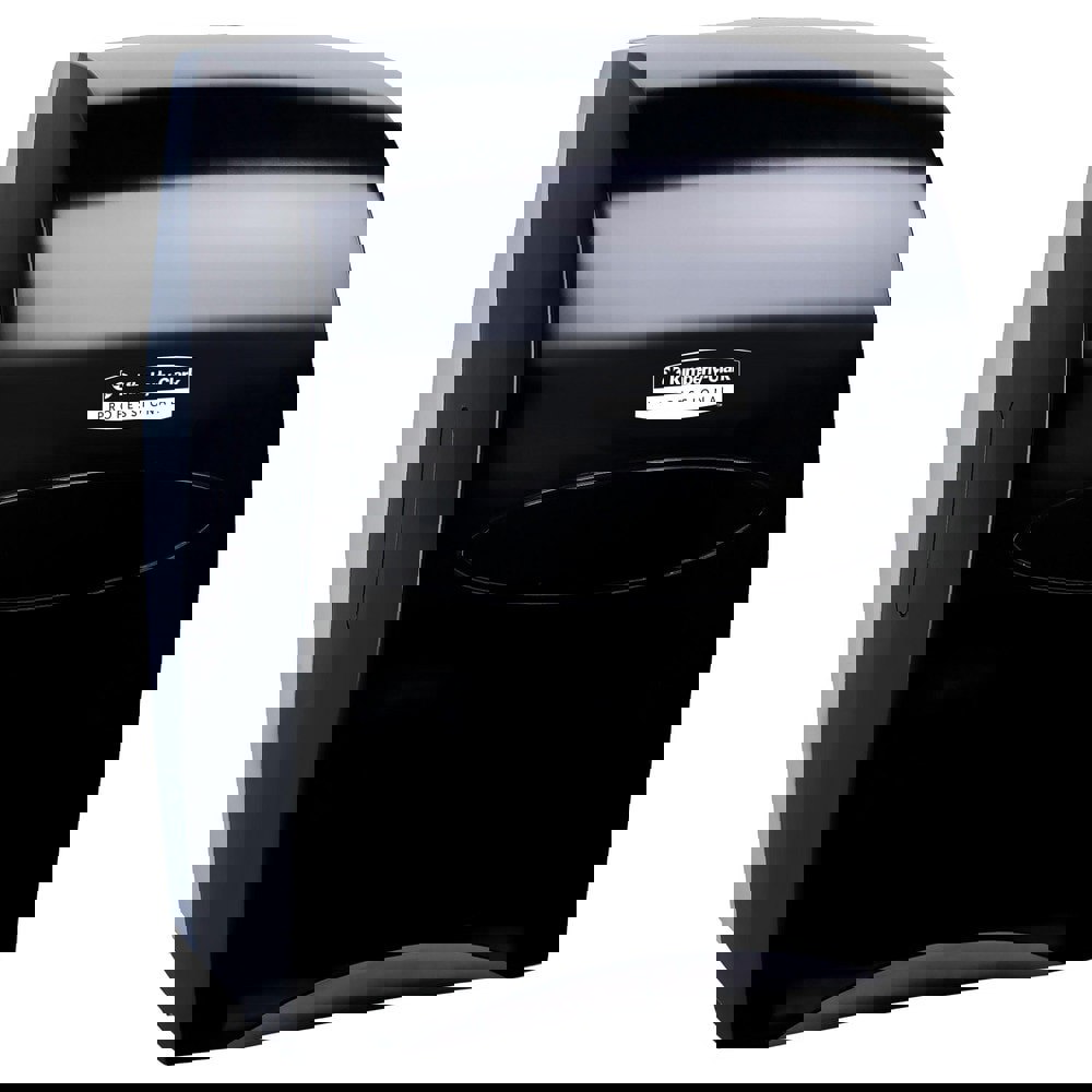 Sanitouch Manual Hard Roll Towel Dispenser, Black, for 1.75