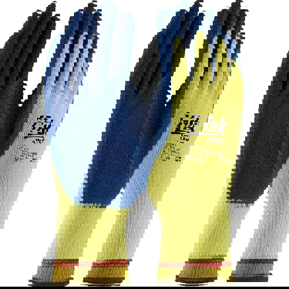 Cut, Puncture & Abrasive-Resistant Gloves: Size M, ANSI Cut A4, ANSI Puncture 4, Latex, Kevlar