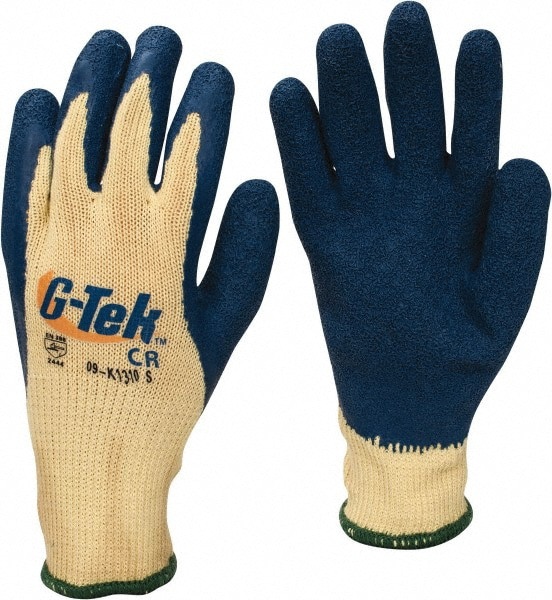Cut-Resistant Gloves: PRO-SAFE G-Tek KEV, Size Small, ANSI Cut A3, ANSI Puncture 4, Latex, Kevlar
