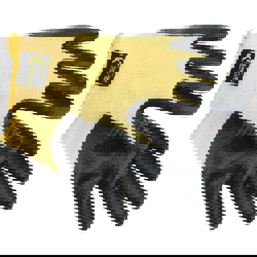 Cut-Resistant Gloves: PRO-SAFE G-Tek KEV, Size Medium, ANSI Cut A2, ANSI Puncture 1, Nitrile, Kevlar