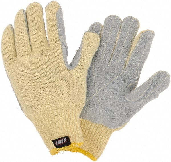 Cut, Puncture & Abrasion-Resistant Gloves: PiP 09-K300LP, Size Large, ANSI Cut A4, ANSI Puncture 3, Leather, Kevlar