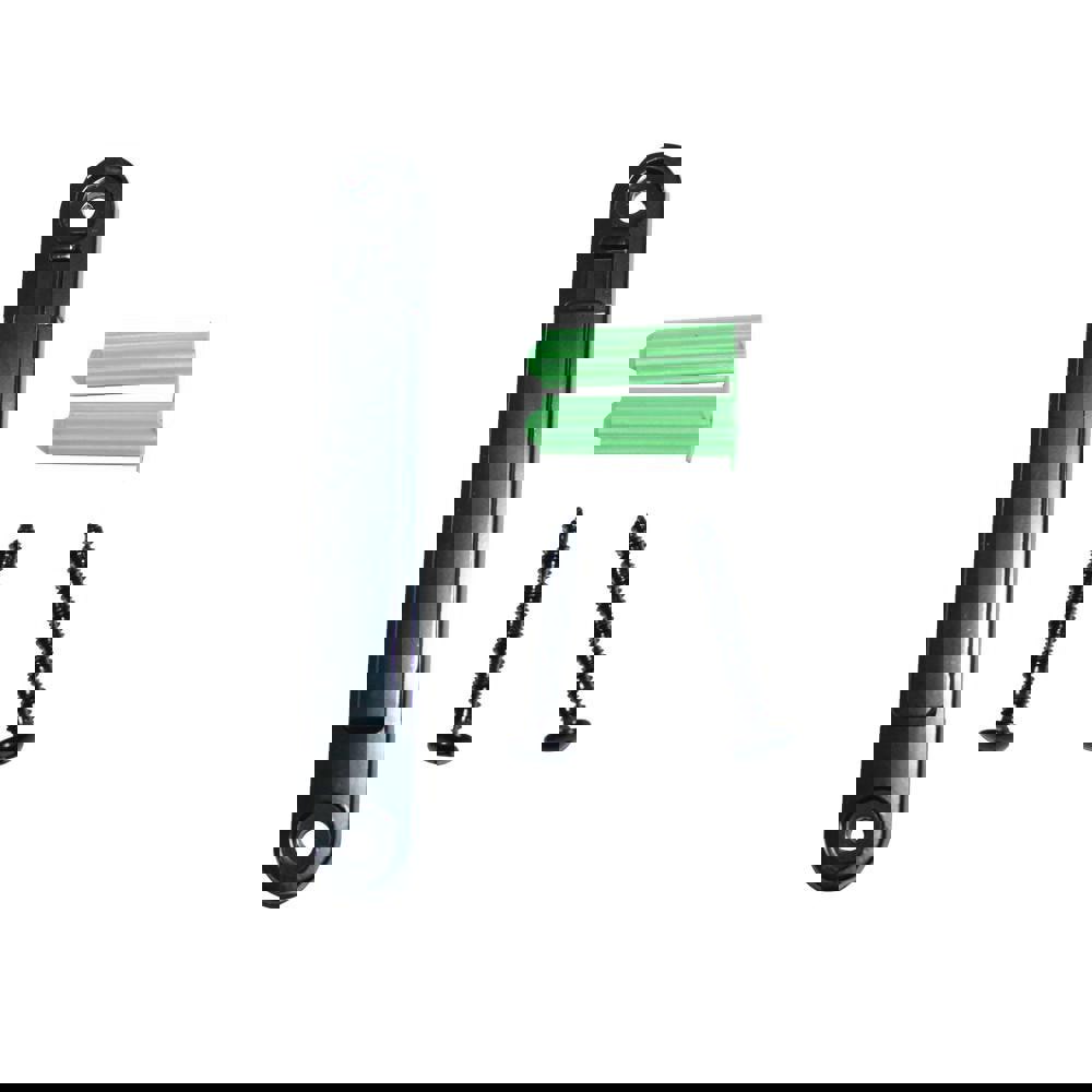 Pedestrian Barrier Wall Receiver & Wall Receptacle: Aluminum, Black, Screw Mount, Use with Pro-Safe Non-Magnetic Barrier