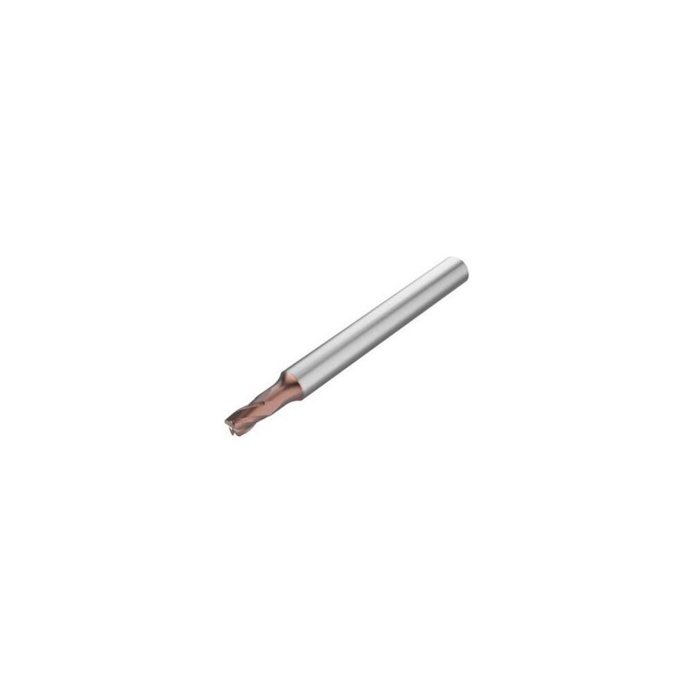 Corner Radius End Mill: 5 mm Dia, 7 mm LOC, 0.2 mm Radius, 4 Flutes, Solid Carbide