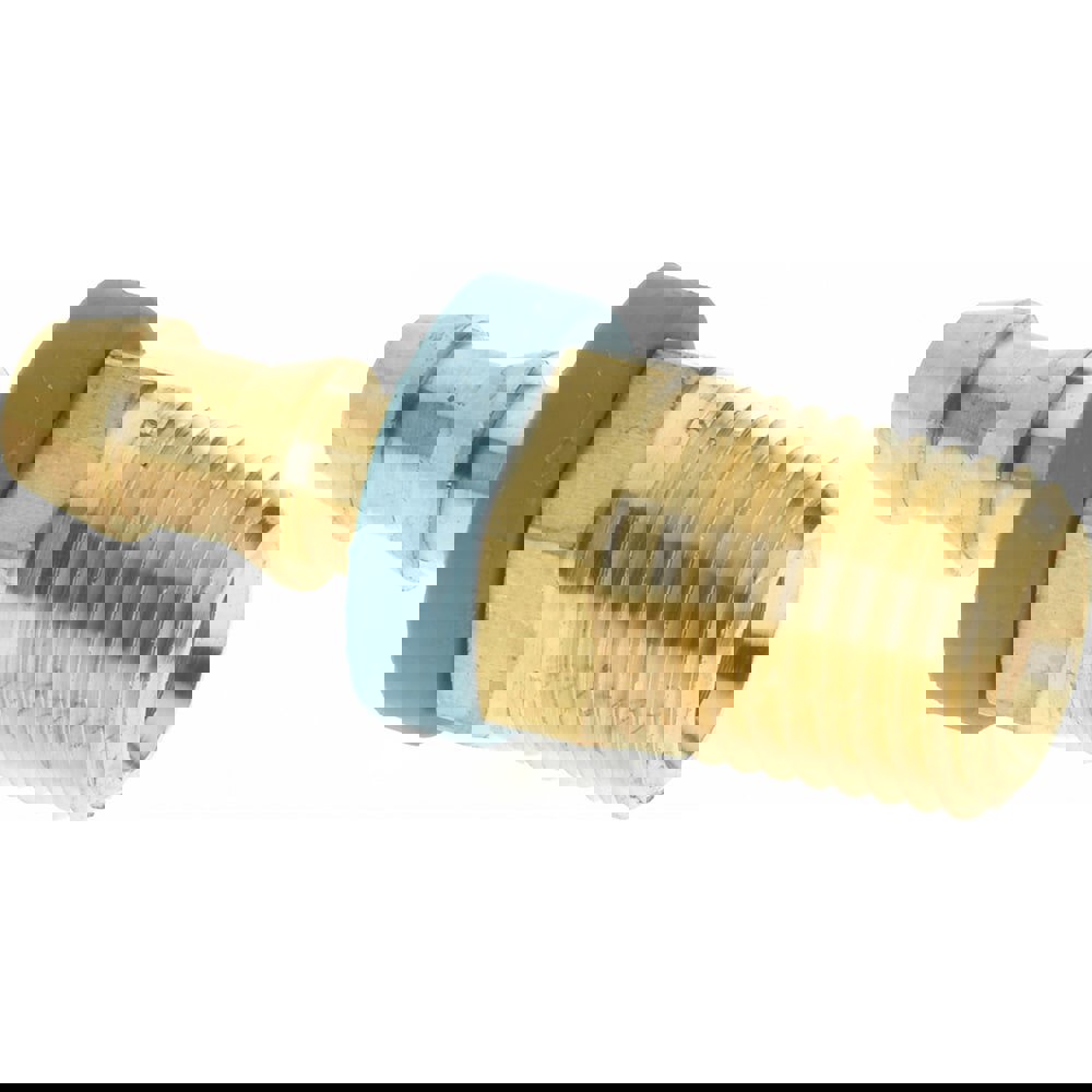 Barbed Push-On Hose Male Connector: 1/4-18 NPT, Brass, 1/4