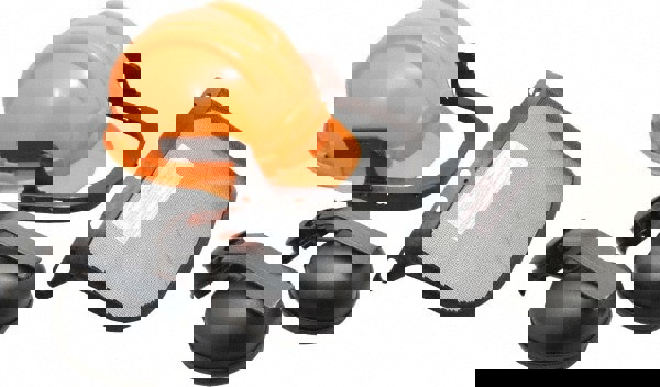 Hard Hat & Mesh Screen with Muffs: