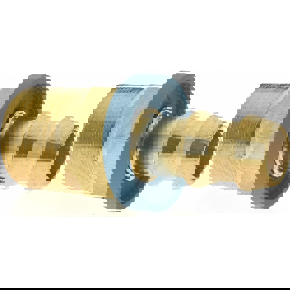 Barbed Push-On Hose Male Connector: 3/8-18 NPT, Brass, 3/8