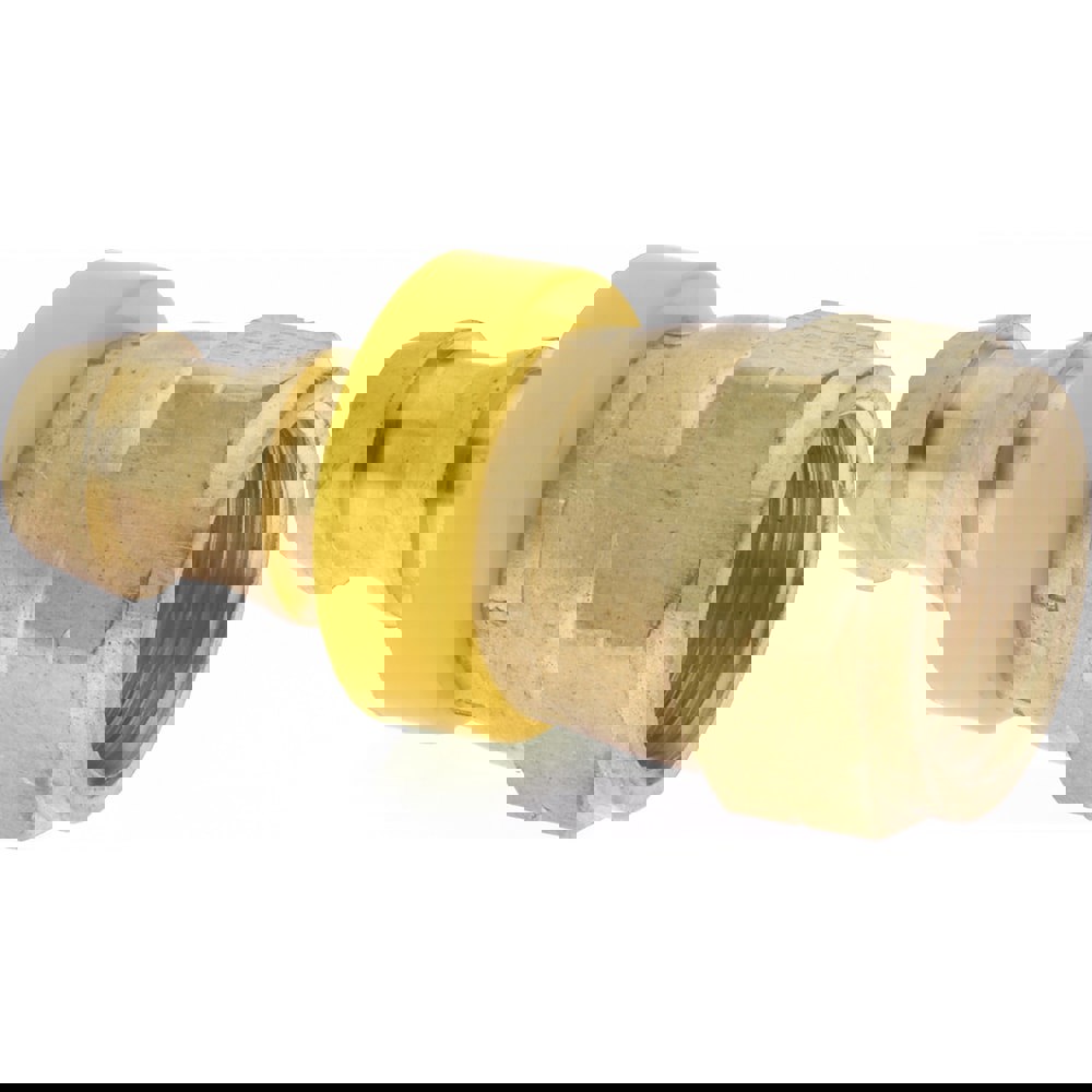 Barbed Push-On Hose Female Pipe Swivel: 5/8-18 UNF, Brass, 3/8