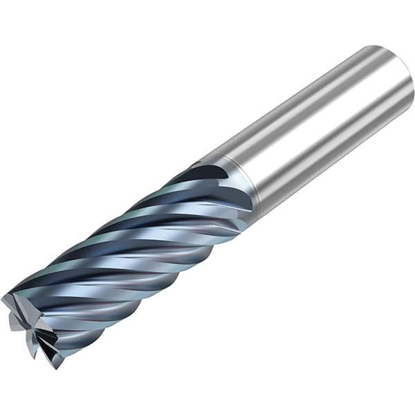 Roughing & Finishing End Mills; Mill Diameter (Fractional Inch): 1/2 ; Flute Type: Helical ; Number Of Flutes: 7 ; End Mill Material: Solid Carbide ; Length of Cut (Inch): 1-1/4 ; Coating/Finish: HTA