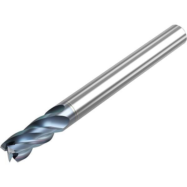 Square End Mill: 1/4'' Dia, 1/4'' LOC, 1/4'' Shank Dia, 2'' OAL, 4 Flutes, Solid Carbide