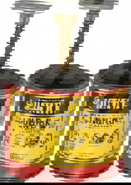 1 Pint Capacity, 5-1/4 Inch High x 4-7/8 Inch Diameter, Steel Plunger Can