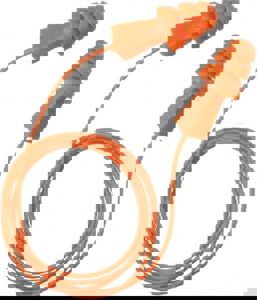 Earplugs: 27 dB, Rubber, Flanged, No Roll, Corded