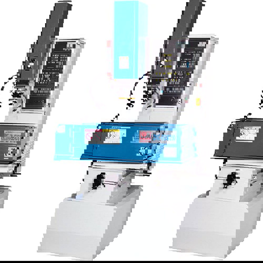 EDM Die Sinking Machines; Table Length (Inch): 18 ; Table Width (Inch): 11 ; Electrode Holder to Table MInimum: 7.87 (Decimal Inch); Electrode Holder to Table Maximum: 15.75 ; Quill Travel (Inch): 8 ; X-axis Travel: 9.8