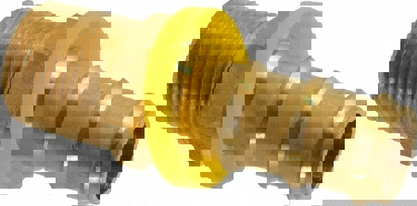 Barbed Push-On Hose Male Connector: 1/2-14 NPT, Brass, 5/8