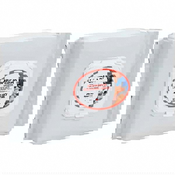 Facepiece Alcohol Wipe: Non-Woven Cloth, White, Use with Rubber Respirator Facepieces