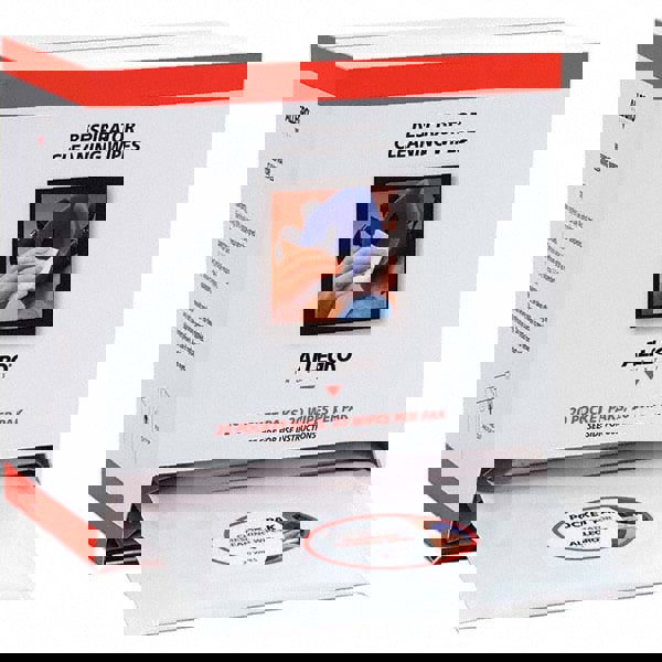 Facepiece Alcohol Wipe: Non-Woven Cloth, White, Use with Rubber Respirator Facepieces, 5