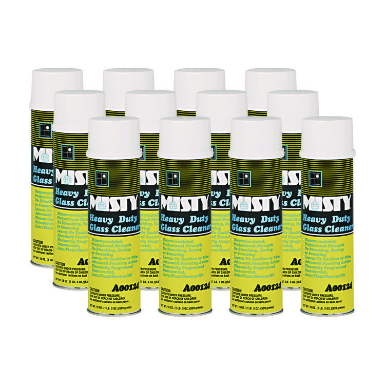 Heavy-Duty Glass Cleaner, Citrus, 20 oz Aerosol Spray, 12/Carton