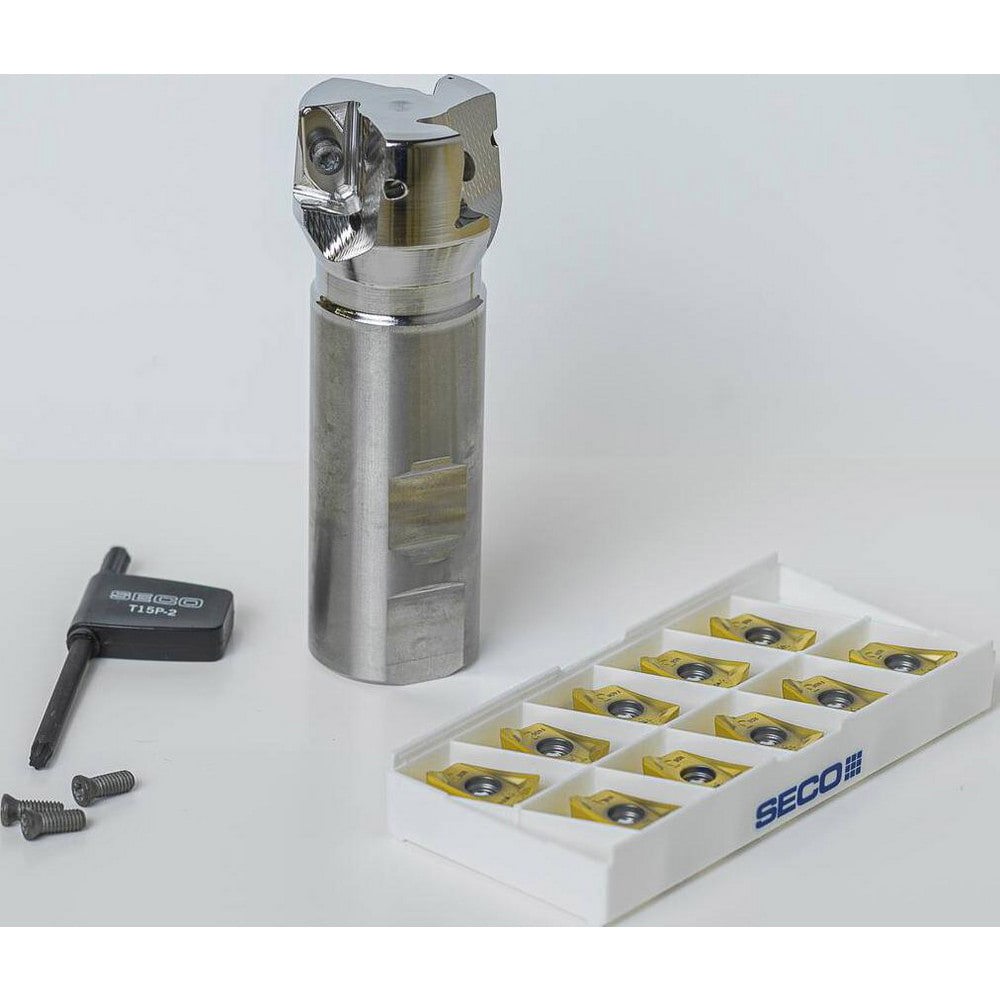 Indexable Square-Shoulder End Mills; Maximum Depth of Cut (Decimal Inch): 0.5910 ; Cutter Style: R217.64 ; Shank Type: Weldon Flat ; Shank Diameter (Decimal Inch): 1.2500 ; Shank Diameter (Inch): 1-1/4 ; Insert Holding Method: Screw