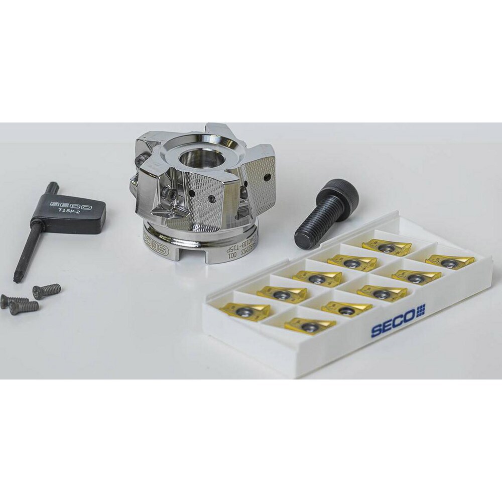 Indexable Square-Shoulder Face Mill: DBLETURBO_16_2.50M_KIT, 2-1/2'' Cut Dia, 0.5910