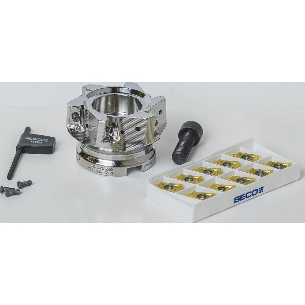 Indexable Square-Shoulder Face Mill: DBLETURBO_16_3.00M_KIT, 3'' Cut Dia, 0.5910