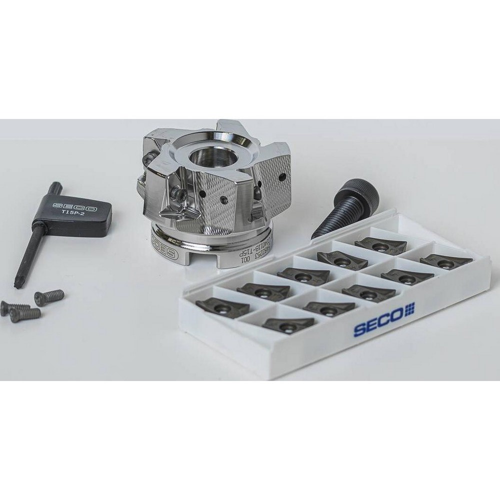 Indexable Square-Shoulder Face Mill: DBLETURBO_16_2.50P_KIT, 2-1/2'' Cut Dia, 0.5910
