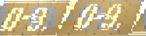 14 Piece, 5 Inch Character Size, Brass Stencil