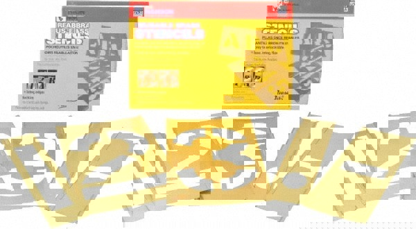 14 Piece, 6 Inch Character Size, Brass Stencil