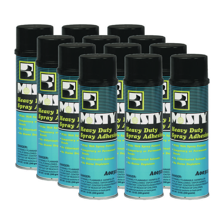 Spray Adhesive: 12 oz Aerosol Can, Straw