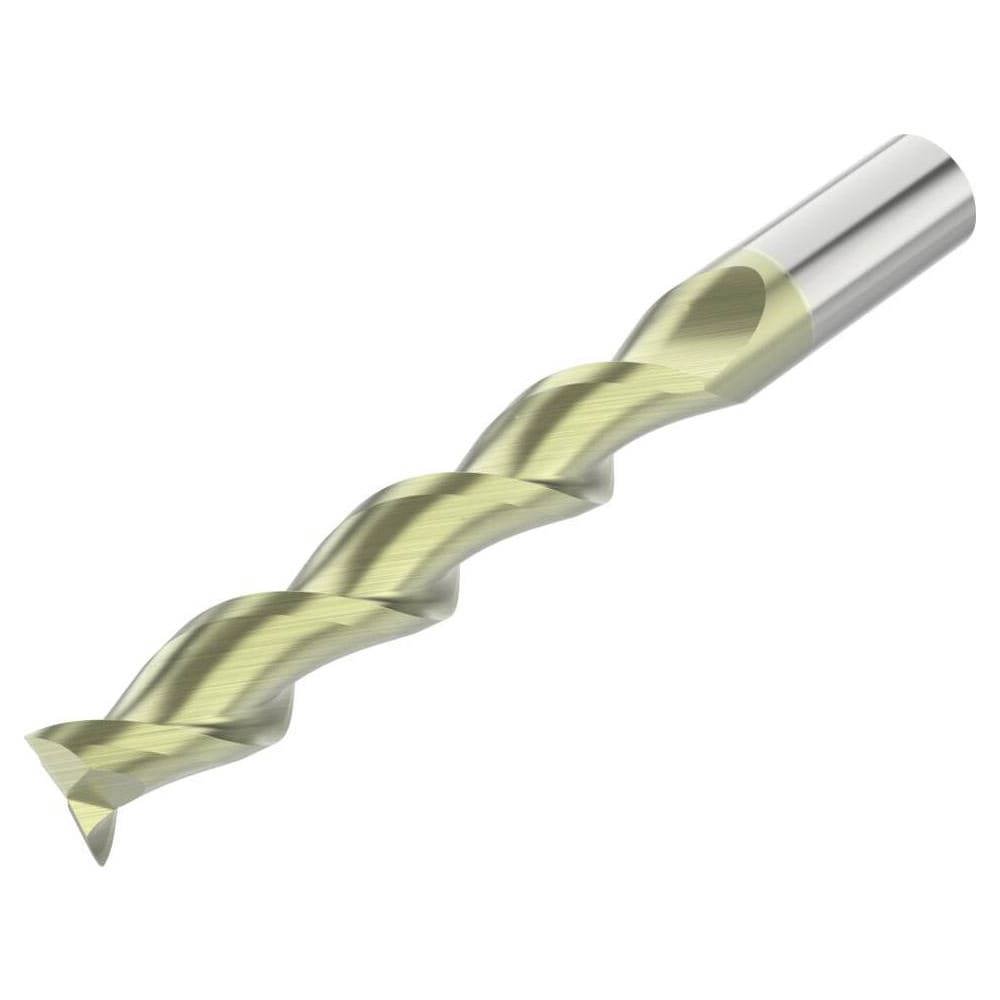 Square End Mill: 5/8'' Dia, 3-3/4'' LOC, 5/8'' Shank Dia, 6'' OAL, 2 Flutes, Solid Carbide