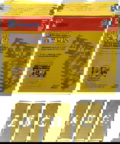 33 Piece, 1/2 Inch Character Size, Brass Stencil