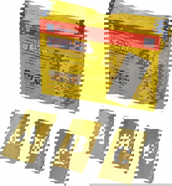 33 Piece, 1 Inch Character Size, Brass Stencil