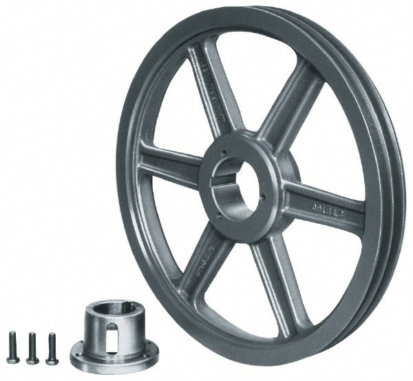 QD Bushed V-belt Sheaves; Belt Pitch A Diameter: 24.5mm; 24.5in (Decimal Inch); Number of Grooves: 2 ; Belt Pitch B Diameter: 25.0mm; 25.0in (Decimal Inch); Minimum Bore Diameter (Inch): 3/4 ; Maximum Bore Diameter (Inch): 2-11/16 ; Bushing Style: Q1