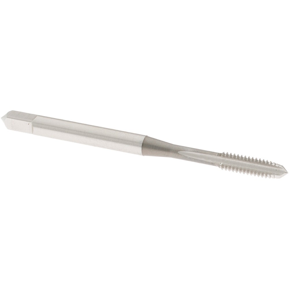 Straight Flute Tap: #5-40 UNC, 3 Flute, Plug Chamfer, High-Speed Steel, Bright/Uncoated Finish