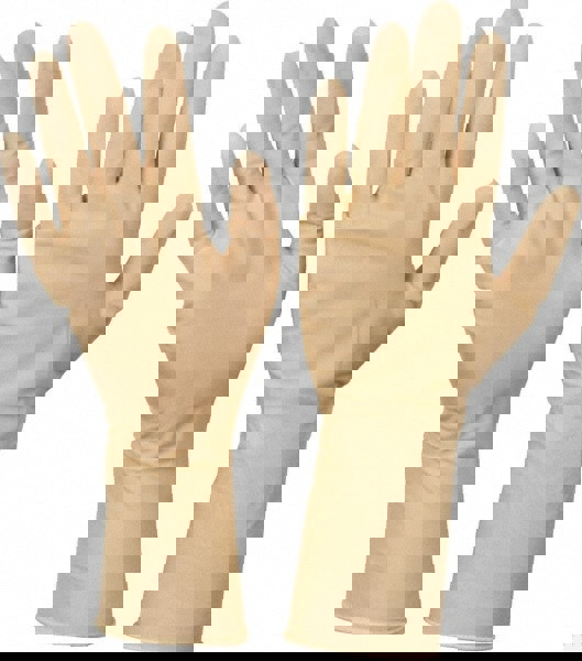 Disposable Gloves: Large, 5 mil Thick, Latex, Cleanroom Grade