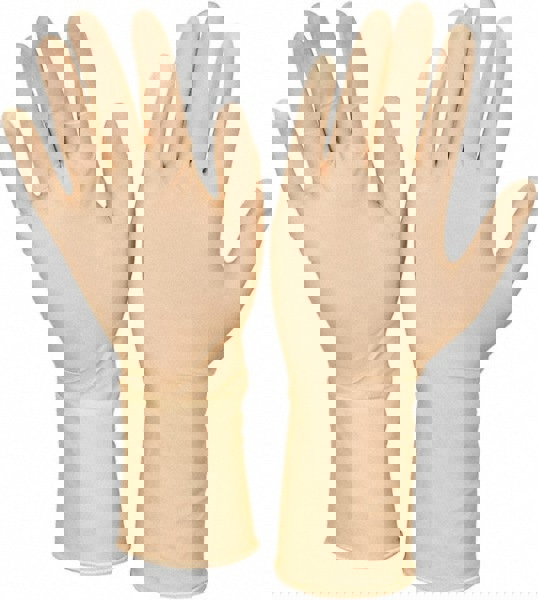 Disposable Gloves: Medium, 5 mil Thick, Latex, Cleanroom Grade