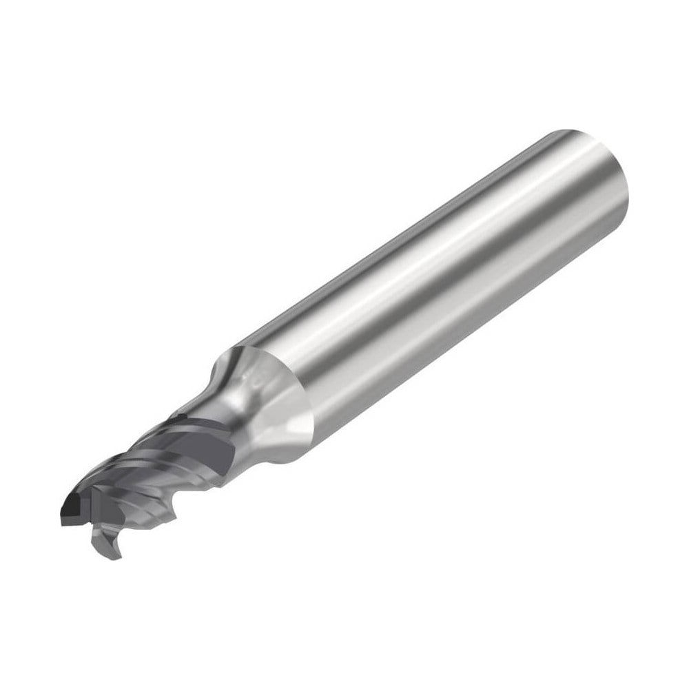 Corner Radius End Mill: 5.5 mm Dia, 8 mm LOC, 3 Flutes, Solid Carbide