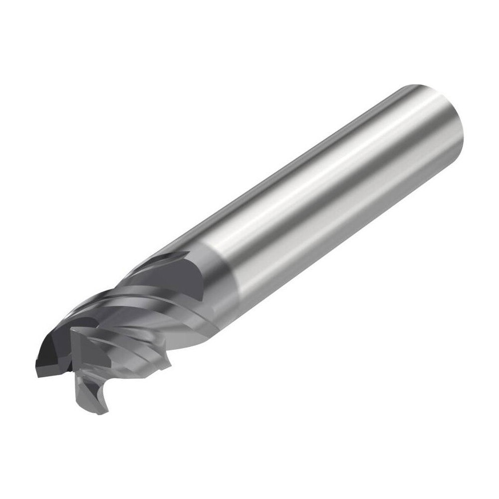 Corner Radius End Mill: 6 mm Dia, 8 mm LOC, 3 Flutes, Solid Carbide