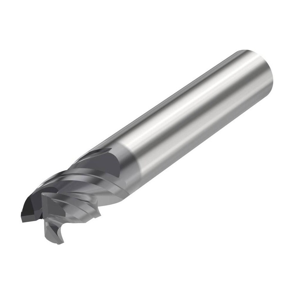 Corner Radius End Mill: 10 mm Dia, 13 mm LOC, 3 Flutes, Solid Carbide