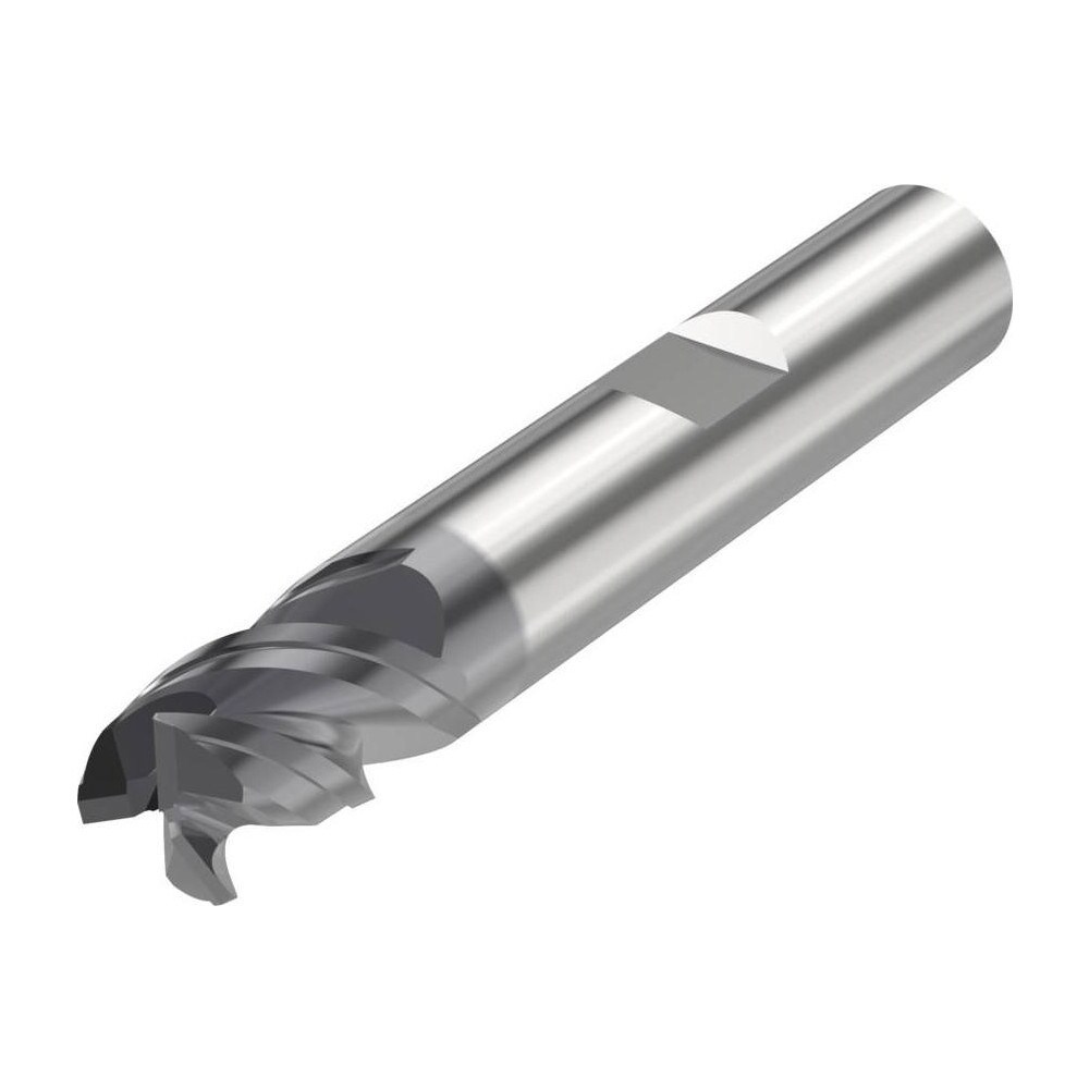Corner Radius End Mill: 12 mm Dia, 15 mm LOC, 3 Flutes, Solid Carbide